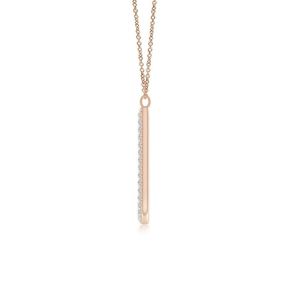 Moissanite Capital "J" Initial Pendant Rose Gold